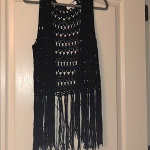 Black Lace Vest